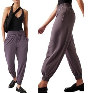 Athleta Savannah Jogger Pants Purple Gray‎ Size 10